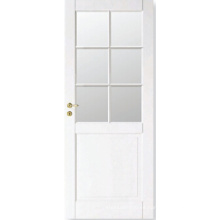 Home Design Stile and Rail Puerta compuesta de color blanco con vidrio